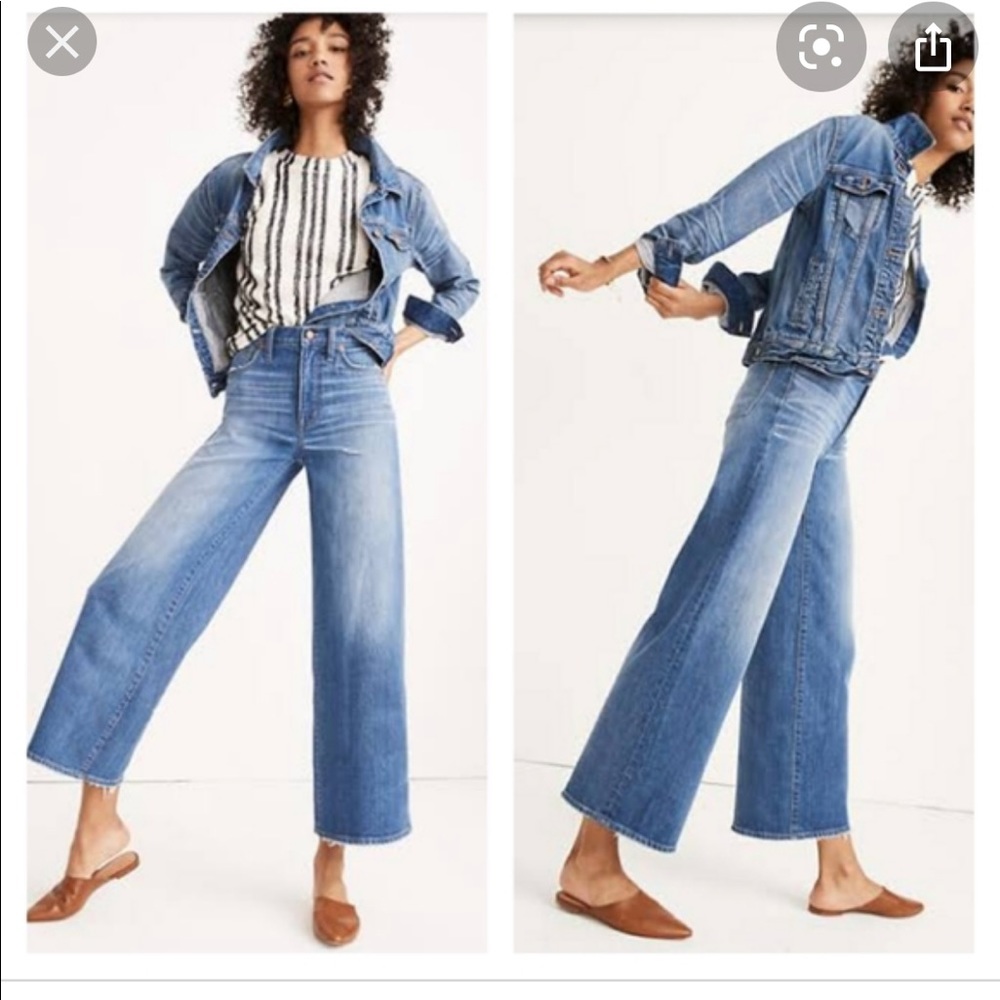 Madewell wide leg crop jeans